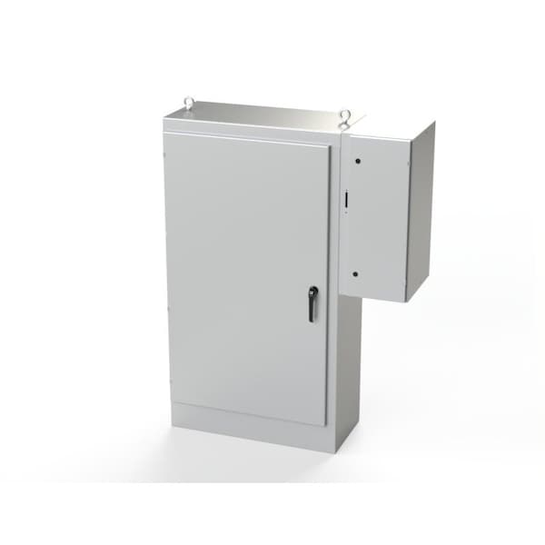3 Point Latch with Padlock Handle Electrical Enclosures, 72 in H, 18 in D, 39-1/2 in W